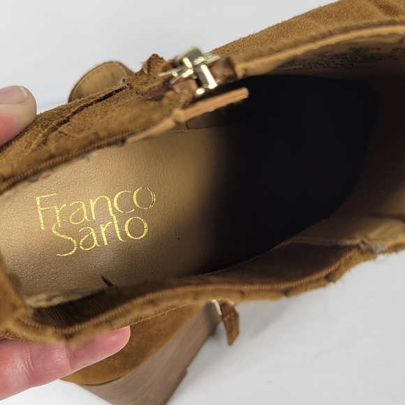 Franco Sarto Suede Heeled Boots #250 Size 7 M - Picture 8 of 9